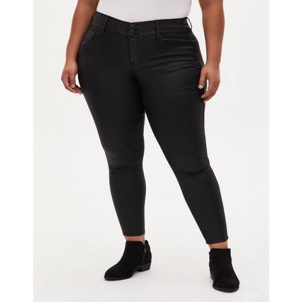 Torrid Jeans‎ Womens 24R Plus Jegging Skinny Coated Denim High Rise